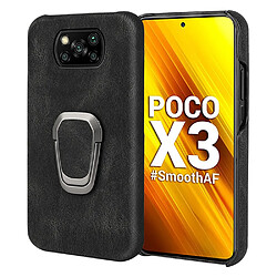 Xiaomi Poco X3 Coque anti-rayures - Noir Coque en TPU + PU - Béquille intégrée - Protection antichocs et rayures - Dragonne