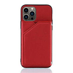 Coque iPhone 13 Pro 6.1 pouces - Rouge Coque téléphone - PU/TPU - Béquille/Porte-cartes - Protection chocs