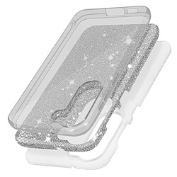 Avis Avizar Coque Paillette pour Samsung Galaxy S23 Hybride Semi-rigide Spark Case argent