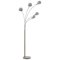 VidaXL 5xE14 Lampadaire - Argenté