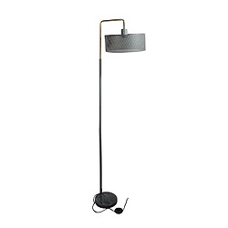 The Home Deco Factory Lampadaire moderne ajouré Yvan - Socle en marbre - H. 152 cm - Gris