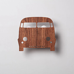 Ledkia Applique Murale Kids Bois Bussi Applique murale en bois - Style juvénile - 2 ampoules E14 non incluses - Usage intérieur