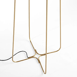 Angel Cerda Lampadaire acier doré et verre blanc pas cher