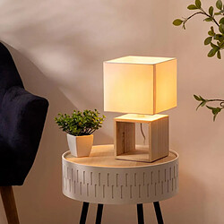 Atmosphera Lampe Carrée H32 Beige