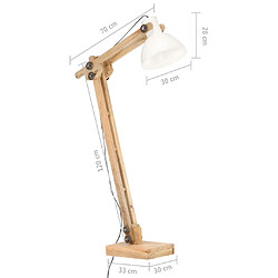 VidaXL Lampadaire - Bois de manguier massif pas cher
