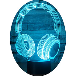 YONIS Lampe LED 3D Casque Audio