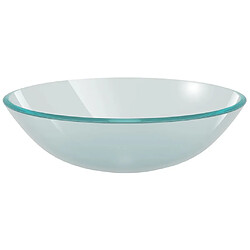vidaXL Lavabo - Verre trempé givré 42x13 cm