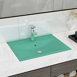 Lavabo vidaXL - Vert clair mat - 60 x 46 cm