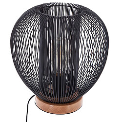 Atmosphera Lampe à poser design métal Noda - H. 27 cm - Noir