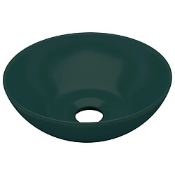 Lavabo vidaXL - Vert foncé - Ø 28 x 10 cm