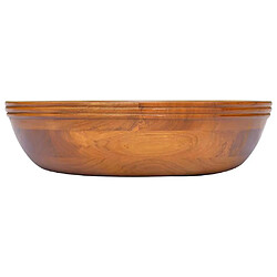 Lavabo vidaXL - Teck massif - Ø 40 x 10 cm