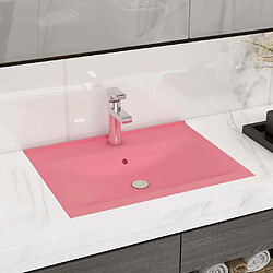 Lavabo vidaXL - Rose mat - 60 x 46 cm