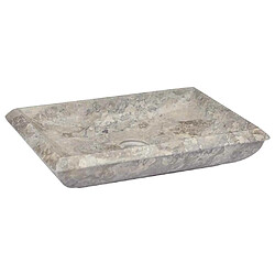 vidaXL Lavabo en Marbre Gris