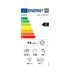 Lave-linge hublot 18kg 1100 tours/min - WF18T8000GW - SAMSUNG