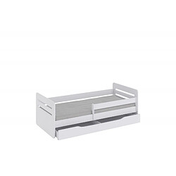 Lit bébé évolutif Tom avec rangement - Blanc