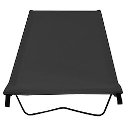 vidaXL Lit de camping - 180x60x19 cm - Noir
