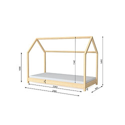 Lit bébé Bella - Naturel