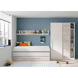 Pegane Lit bébé avec rangement - Blanc