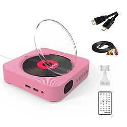 Wewoo Lecteur DVD Portable Bluetooth 4.2 - Rose