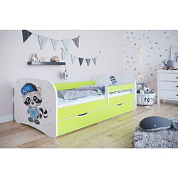Lit bébé Babydreams cabane avec rangement - Vert