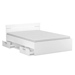 Acheter Pegane Lit adulte 2 places - Blanc mat