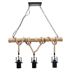 Acheter Decoshop26 Suspension bambou métal – Noir