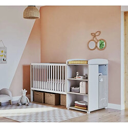 Sauthon Lit évolutif Smile Hêtre Cendré