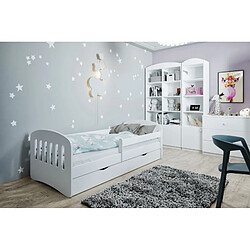 Acheter Lit bébé classique avec tiroir - Blanc