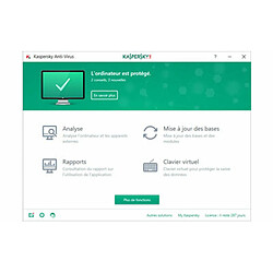 Kaspersky Anti-Virus 2019 Antivirus - Licence 1 an 3 postes - Windows - Français