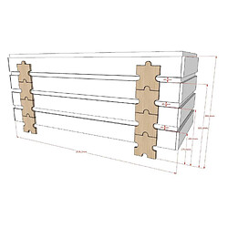 Vipack Modulo 90x200 - Gris pas cher