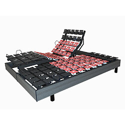 Promo Matelas Sommier électrique Excellence finition bois 2x90x200