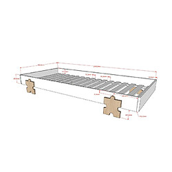 Acheter MES Sommier Empilable 90x200 cm