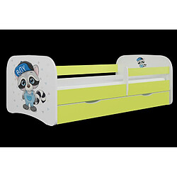 Lit cabane bébé avec rangement - Vert