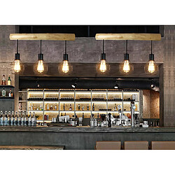Avis Decoshop26 Lustre suspension industriel - Noir et bois