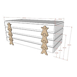 VIPACK Modulo Smiley - Gris pas cher
