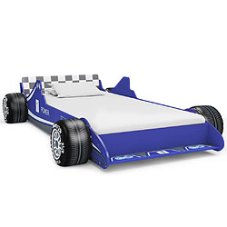 vidaXL Lit Voiture de Course - Bleu