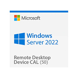 Microsoft Windows Server 2022 Remote Desktop Services (RDS) 50 device connections CAL - Clé licence à télécharger - Livraison rapide 7/7j