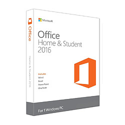 Microsoft Office 2016 Famille & Étudiant Suite bureautique - Word, Excel, PowerPoint inclus - Licence pour 1 ordinateur