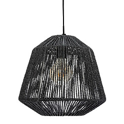 Pegane Lampe suspendue, Suspension luminaire coloris noir et métal noir - diamètre 29 x Hauteur 26,8 cm