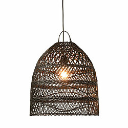 Mes Abat-Jour Rond Rotin Noir 40cm