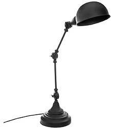 Lampe de bureau en métal couleur noire - L.32 x l.15 x H.55 cm -PEGANE-