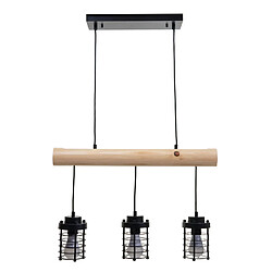 Acheter Decoshop26 Suspension industrielle bois métal - Noir