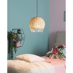 Beliani Lampe DRINO - Rotin Marron clair
