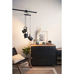 Atmosphera 3 Suspensions effet projecteur - Noir et doré