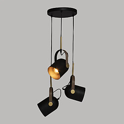 Acheter Atmosphera 3 Suspensions effet projecteur - Noir et doré