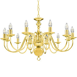 VidaXL Lustre Doré 12 Ampoules