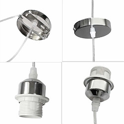 Stoex Lustre suspension en plumes - Blanc pas cher