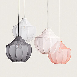 Ledkia Ayla - Suspension Métal Tissu Gris Fumée