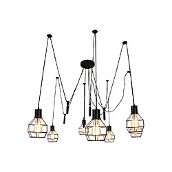 Acheter Decoshop26 Suspension métal industriel - Noir et or