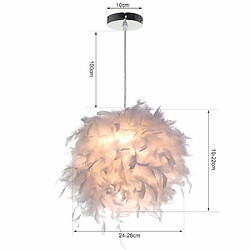Avis Stoex Lustre suspension en plumes - Blanc